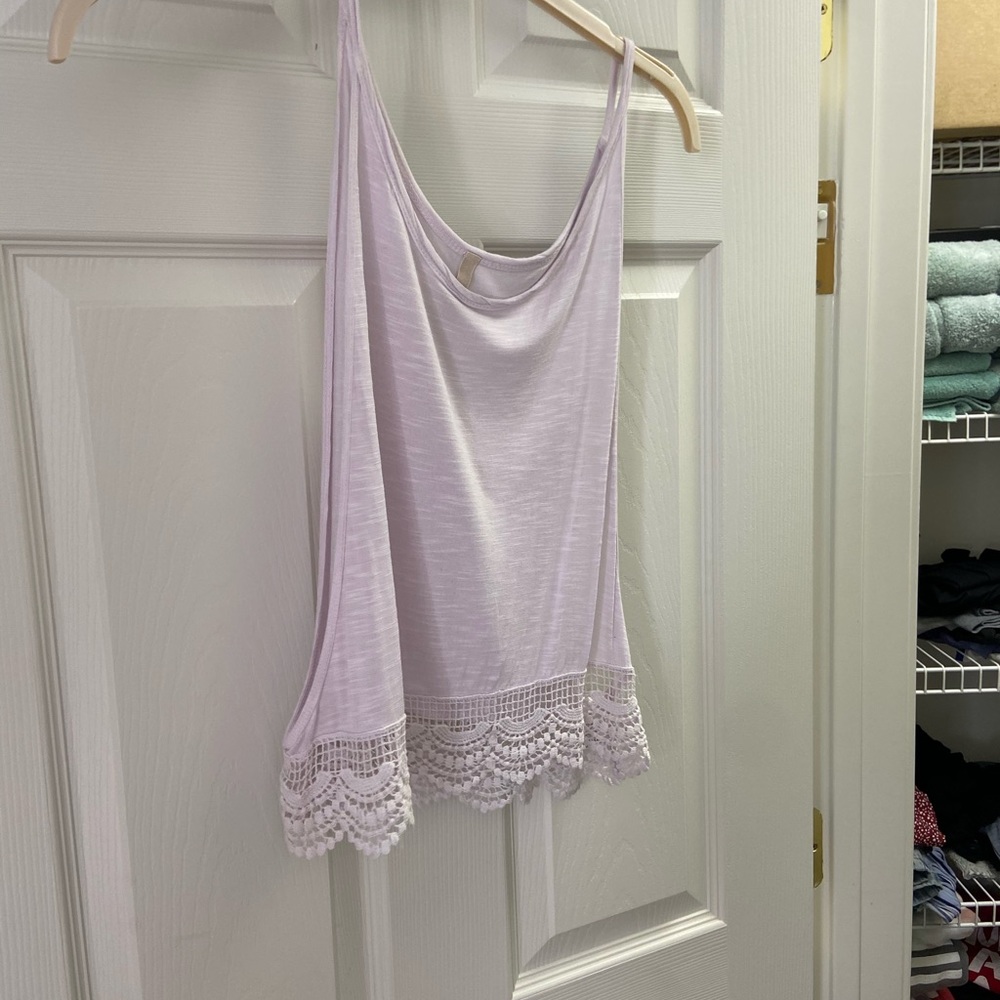Open sides lace bottom tank
